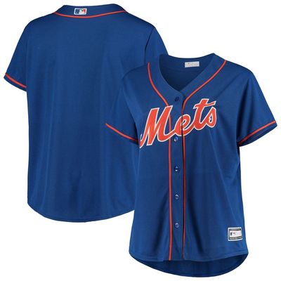 PROFILE Women's Royal New York Mets Plus Size Alternate Replica Team Jersey