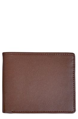 ROYCE New York RFID Leather Bifold Wallet in Brown