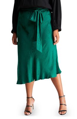 ESTELLE Emerald Night Floral Jacquard Skirt