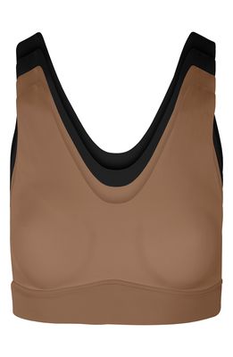 Harper Wilde The Bliss Assorted 4-Pack Bralettes in Brown