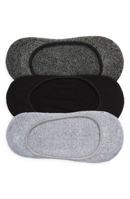 Nordstrom Assorted 3-Pack Pillow Sole No-Show Socks in Charcoal Grey Multi
