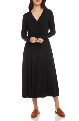 Karen Kane Long Sleeve Jersey Dress in Black