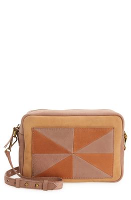 Madewell The Large Transport Camera Bag: Patchwork Nubuck Edition in Distant Sand Multi