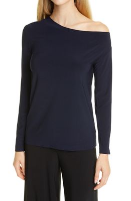 Norma Kamali One Shoulder Top in Midnight