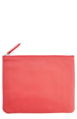 ROYCE New York Leather Travel Pouch in Red