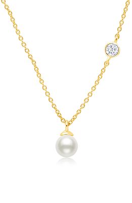 Crislu Cultured Pearl Necklace in Pearl/Ivory