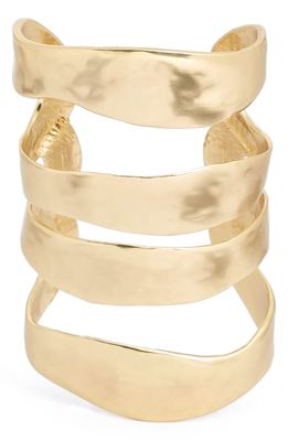 Karine Sultan Four Row Cuff in Gold