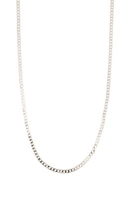 Bony Levy Men's 14K Gold Shiny Flat Chain Necklace in 14K White Gold