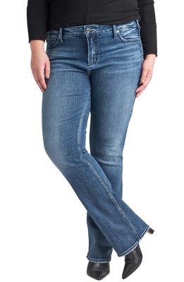 Silver Jeans Co. Elyse Mid Rise Slim Bootcut Jeans in Indigo