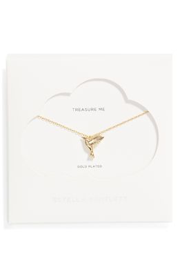Estella Bartlett Hummingbird Pendant Necklace in Gold