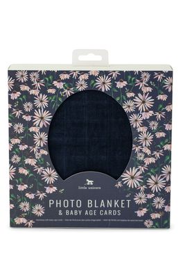 little unicorn Photo Blanket & Age Cards Kit in Dark Coneflower