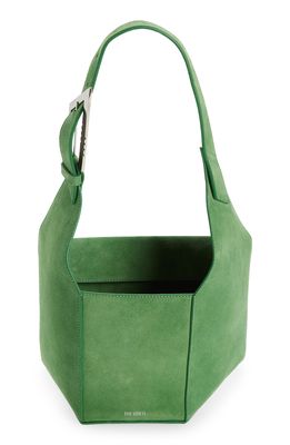 The Attico 6 PM Suede Bucket Bag in Green