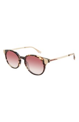 Coco and Breezy Inspire 53mm Round Sunglasses in Tortoise-Gold/brown Gradient
