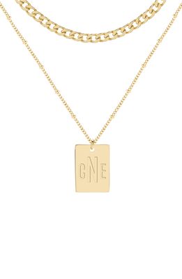 Brook and York Saylor Choker & Personalized Three Initial Pendant Necklace Set in Gold
