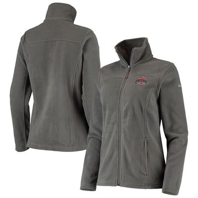Women's Columbia Charcoal Ohio State Buckeyes Give & Go II Fleece Full-Zip Jacket