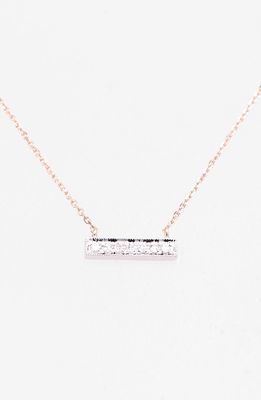 Dana Rebecca Designs 'Sylvie Rose' Diamond Bar Pendant Necklace in Rose Gold