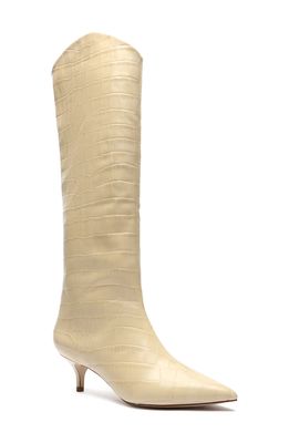 Schutz Abbey Knee High Boot in Almond Buff Leather