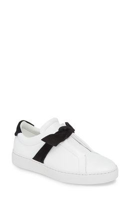 Alexandre Birman Clarita Bow Sneaker in White/Black