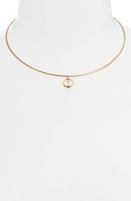 Knotty Pendant Choker Necklace in Gold