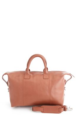 ROYCE New York Leather Duffle Bag in Tan
