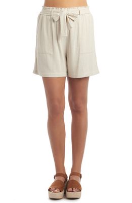 Everly Grey Shelly High Waist Paperbag Shorts in Oatmeal