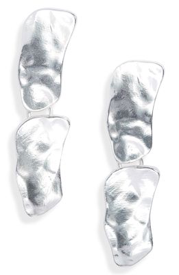 Karine Sultan Cobblestone Drop Earrings in Silver