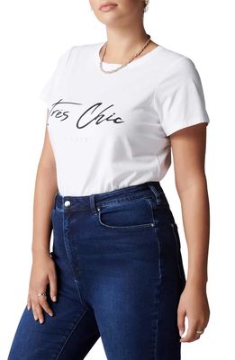 Ever New Allsion Tres Chic Graphic Tee in Porcelain