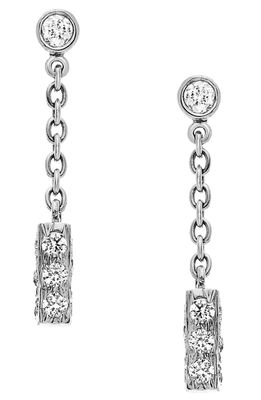 Sethi Couture Diamond Linear Drop Earrings in White Gold/diamond