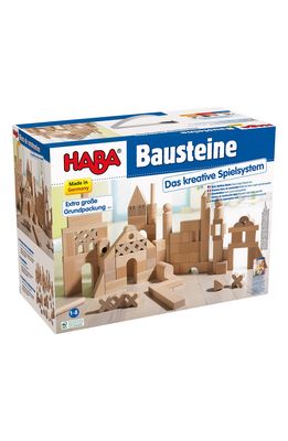 HABA Wooden Building Blocks Play Set in Brown