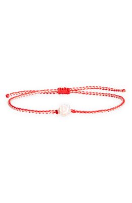 STONE AND STRAND In Bloom Mother-of-Pearl Friendship Bracelet in 10K Yg - Red