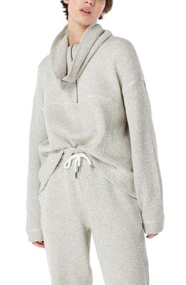 Sweaty Betty Restful Boucle Half Zip Pullover in Lily White