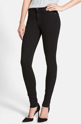 7 For All Mankind 'Slim Illusion Luxe' High Waist Skinny Jeans in Slim Illusion Luxe Black