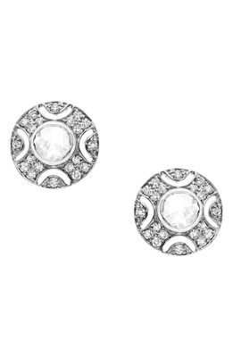 Sethi Couture Fauna Round Diamond Stud Earrings in White