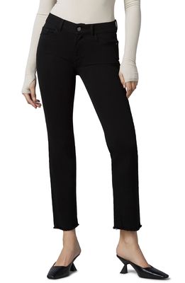 DL1961 Mara Instasculpt Ankle Straight Leg Jeans in Black Peached Raw