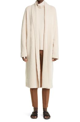 Lafayette 148 New York Boucle Knit Sweater Coat in Bisque