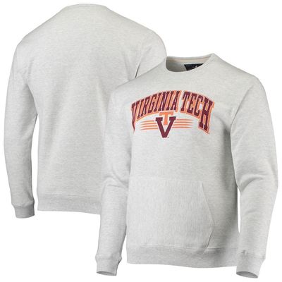 Men's League Collegiate Wear Heathered Gray Virginia Tech Hokies Upperclassman Pocket Pullover Sweatshirt in Heather Gray