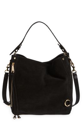 Rebecca Minkoff Mab Leather Hobo Bag in Black