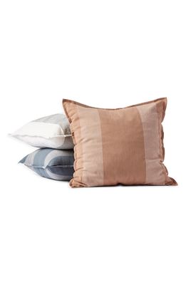 Coyuchi Sonoma Organic Cotton Pillow Cover in Ginger W/Undyed Stripe