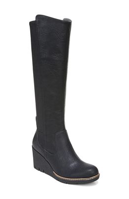 Dr. Scholl's Lindy Knee High Wedge Boot in Black