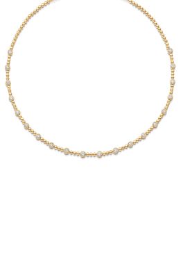 Sara Weinstock Isadora Bezel & Bead Chain Necklace in 18K Yg