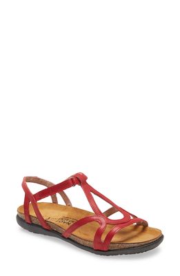 Naot 'Dorith' Sandal in Kiss Red Leather