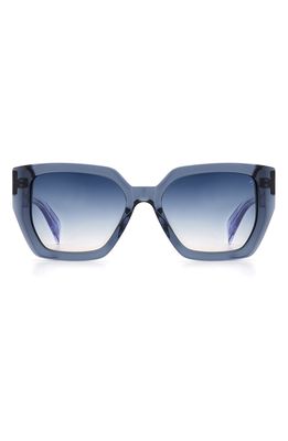 rag & bone 54mm Rectangular Sunglasses in Grey /Blue Grad Pink