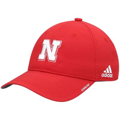 Women's adidas Scarlet Nebraska Huskers 2021 Sideline Elastic AEROREADY Flex Hat
