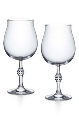 Baccarat JCB Passion Set of Two Lead Crystal Wine Glasses in Clear