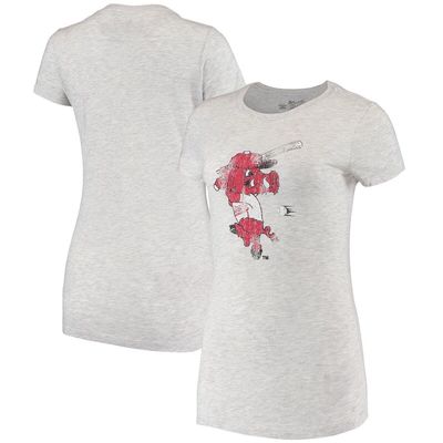 Women's Original Retro Brand Gray Arkansas Razorbacks Tri-Blend T-Shirt in Ash