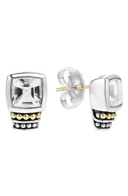 LAGOS 'Caviar Color' Semiprecious Stone Stud Earrings in White Topaz