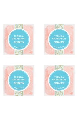 sugarfina Tequila Grapefruit Sours Set of 4 Candy Cubes in Blue