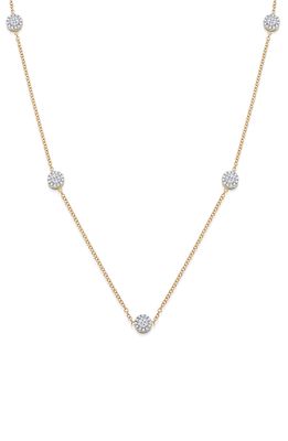 Sara Weinstock Reverie Pave Diamond Station Necklace in 18K Yellow Gold
