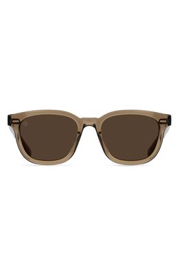 RAEN Myles 53mm Round Sunglasses in Ghost/Vibrant Brown Polar