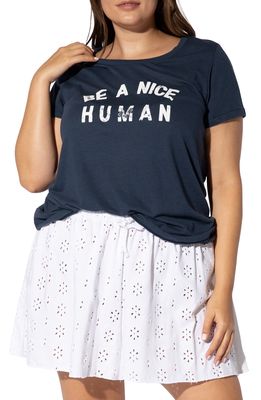 Sub Urban Riot Be a Nice Human Tee in Navy